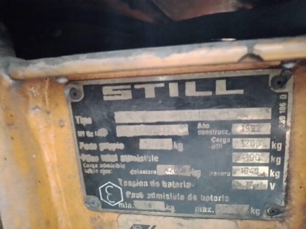 carretilla eléctrica Still R50-12 usada placa